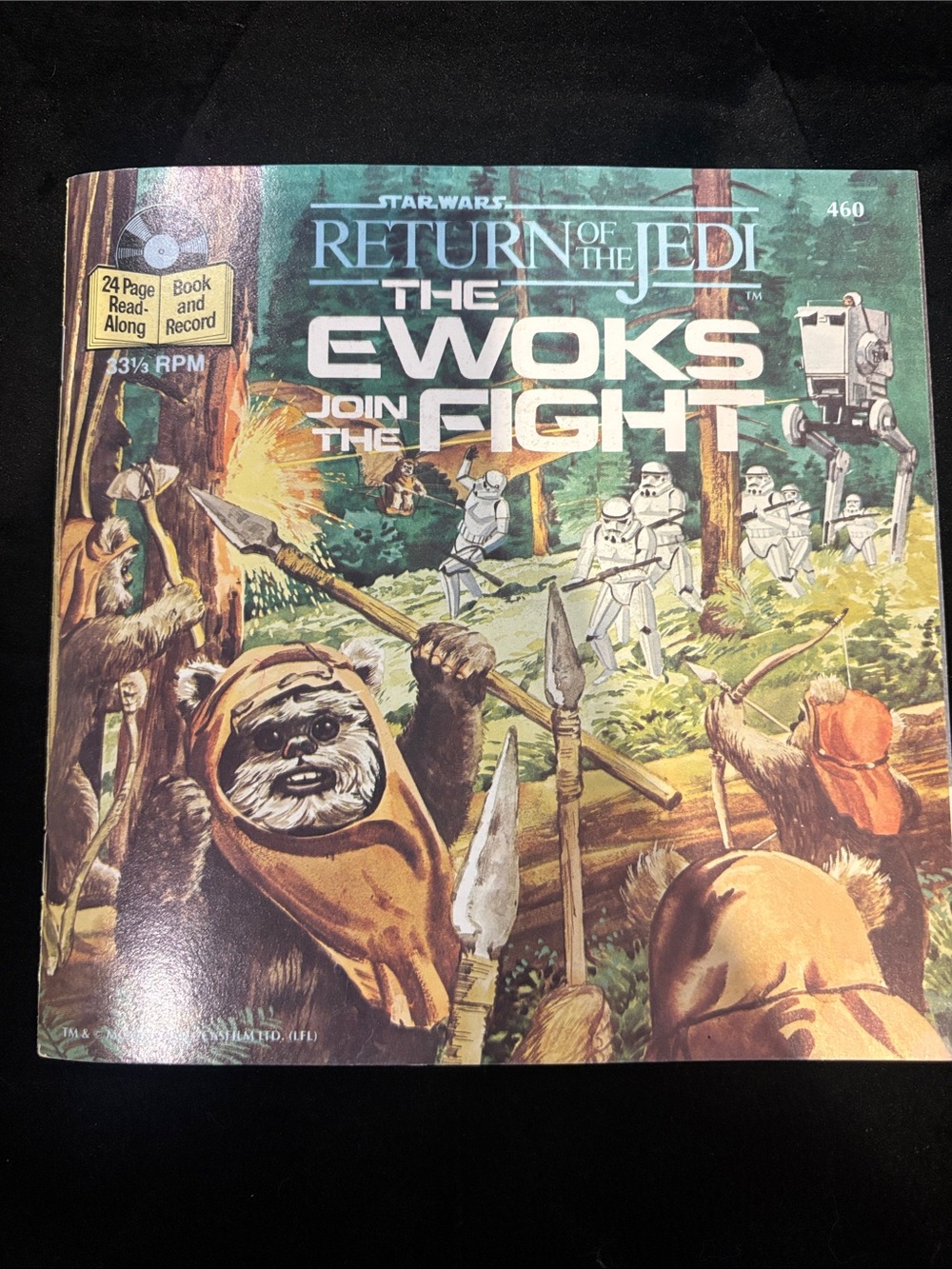 STAR WARS Return of the Jedi EWOKS Read Along Book & Record 1983 DISNEY VINTAGE